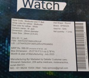Brand New Watch With Multiple Straps