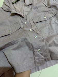 Roadster Cropped Button-Up Shirt