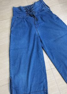 Flared Corset Look Denim