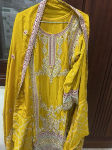 Elegant Yellow Embroidered Salwar Suit