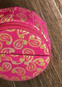 Vibrant Paisley Round Pouch