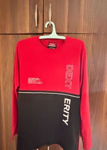 Men's Red &amp; Black Long Sleeve T-Shirt