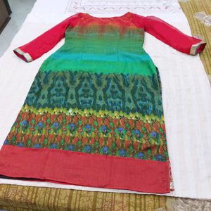 Vibrant Print Kurta Set with Pants