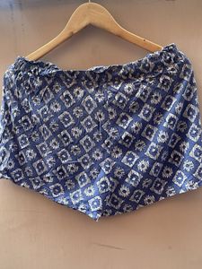 Blue Diamond Print Shorts