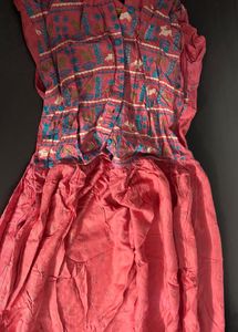 Pink Printed Midi Dress