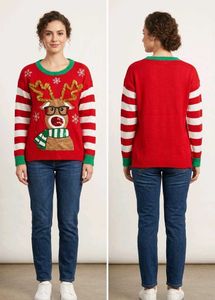 Festive Reindeer Christmas Sweater