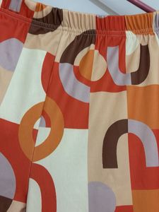 Retro Geometric Print Flared Pants