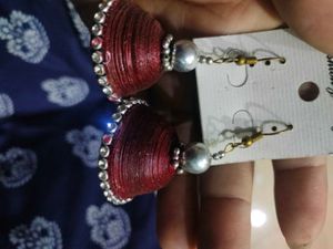 Elegant White Jhumka Earrings
