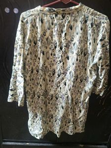 Stylish Abstract Print Tunic Top