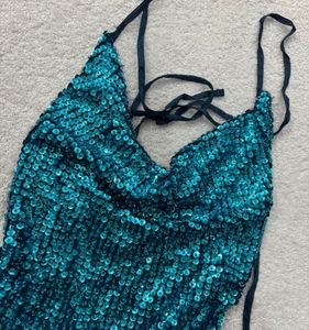 Sequin Halterneck Top