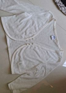 Cream Lace Crop Cardigan