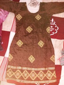 Embroidered Brown Kurta 🤎