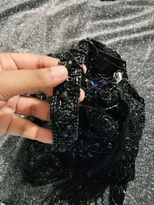 Elegant Beaded Crystal Fringe Bag
