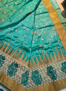 Embroidered Cotton Silk Saree