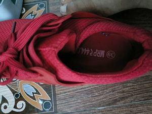 Red Casual Sneakers - Size 39