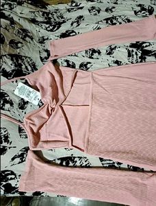 Pink Twist Front  Maxi dress