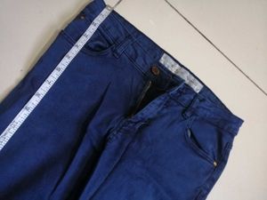 Women Dark Navy Blue High Waist Stretchable Skinny
