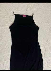 Sleek Black dress with sheer cape