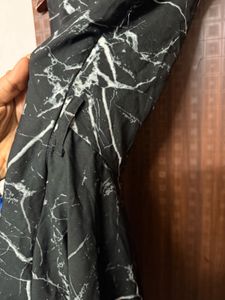 Marble Print Black Dress 🖤