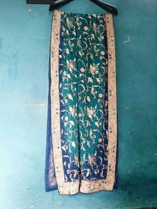 Elegant Blue &amp; Silver Dupatta