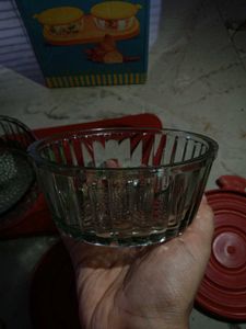 Beautiful Glass bowls (like tiffin) set.