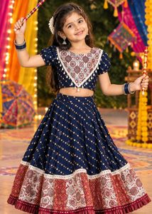 Navratri Chaniya Choli Navy Blue Ethnic Lehenga