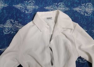 Chic White Tie-Front Top