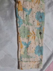 Chikan Embroidered Floral Cord Set