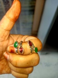 diwali 🪔 Offer Gemstone Silver toe Rings