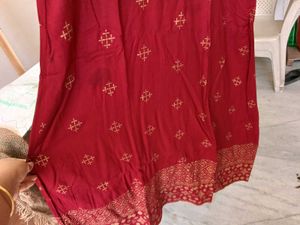 Beautiful Maroon Embroidered Kurta