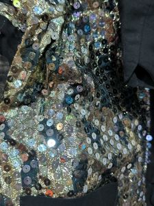 Sparkly Sequin Long Sleeve Shirt Dress