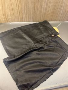 Black Faux Leather Mini Skirt