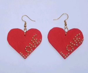 Red Heart 'Love' Earrings