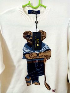 NEW Womens Polo Ralph Lauren Bear Sweater