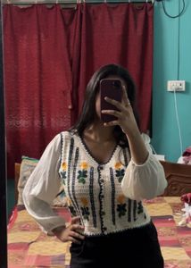 Crochet Floral Top