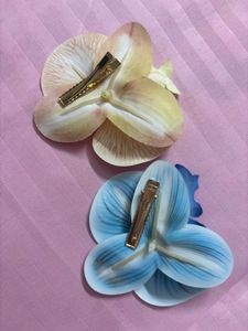 Orchid Flower Hair Clips Set