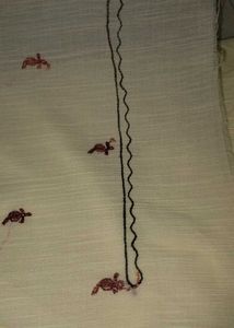 Embroidered Yellow dress material