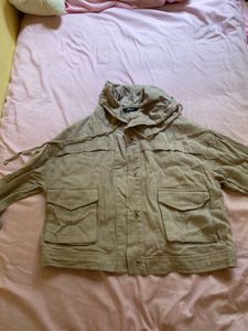 Lightweight Beige Jacket with Hood