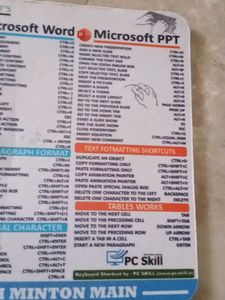 Microsoft Excel, Word, PPT Shortcut Guide