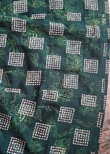 Green Lehenga Choli Set with Red Dupatta