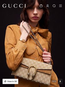 GUCCI Dionysus GG Supreme Shoulder Bag