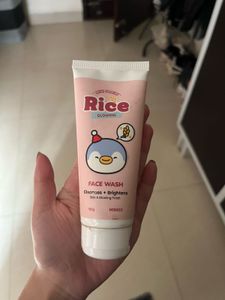 Grey Wide Leg Jeans with miniso face wash ( more t