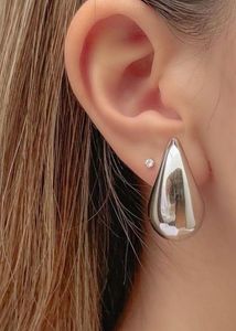 Silver Teardrop Statement Earrings