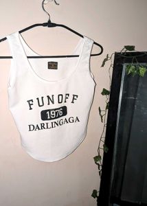 FUN OFF 1976 Darlingaga White Tank Top