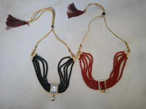 Elegant Beaded Choker Necklace Set
