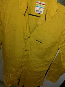 Yellow White Club Casual Shirt