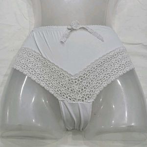 ❤️‍🔥 White Lace Trim Briefs