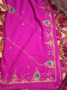 Vibrant Pink Embroidered Ethnic Skirt