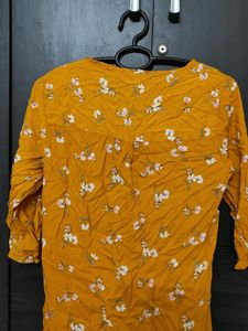 Mustard Floral Top