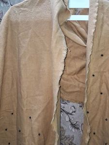 Beige Embellished Scarf